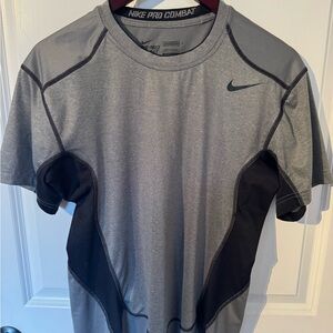 Nike Pro Combat Gray Performance Shirt